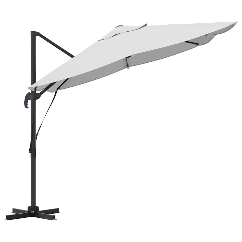vidaXL Sonnenschirm Sand 351 x 250 x 260 cm Polyester und Aluminium