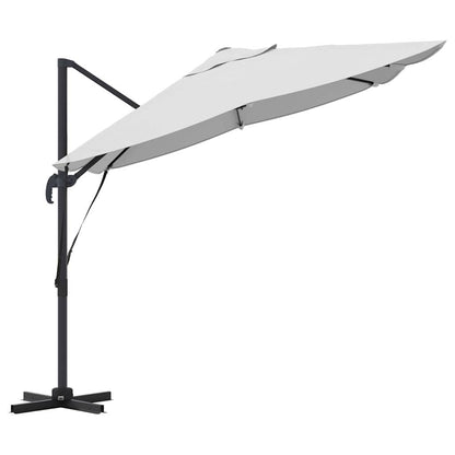 vidaXL Sonnenschirm Sand 351 x 250 x 260 cm Polyester und Aluminium