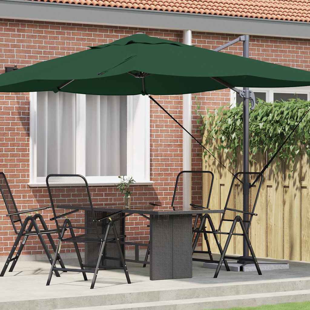 vidaXL Sonnenschirm Grün 351 x 250 x 260 cm Polyester und Aluminium
