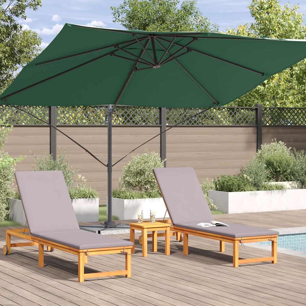 vidaXL Sonnenschirm Grün 351 x 250 x 260 cm Polyester und Aluminium