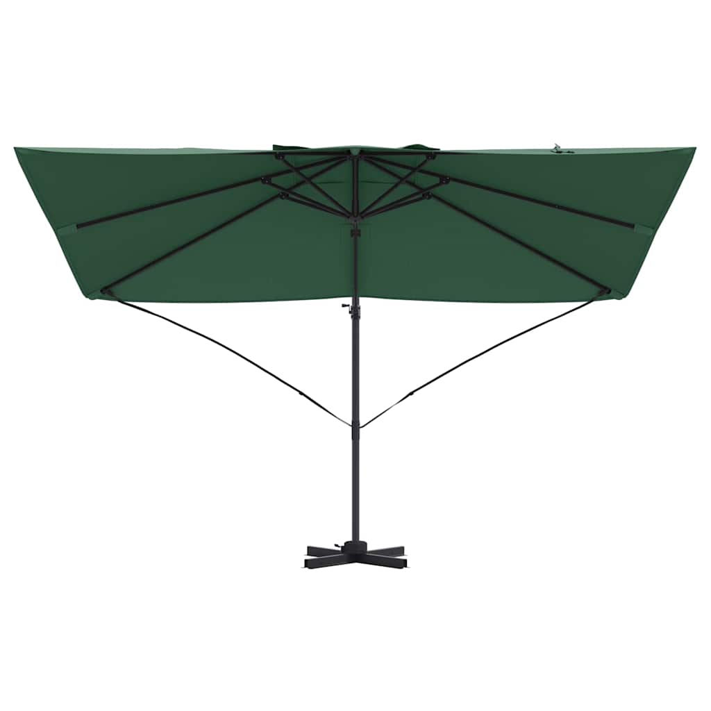 vidaXL Sonnenschirm Grün 351 x 250 x 260 cm Polyester und Aluminium