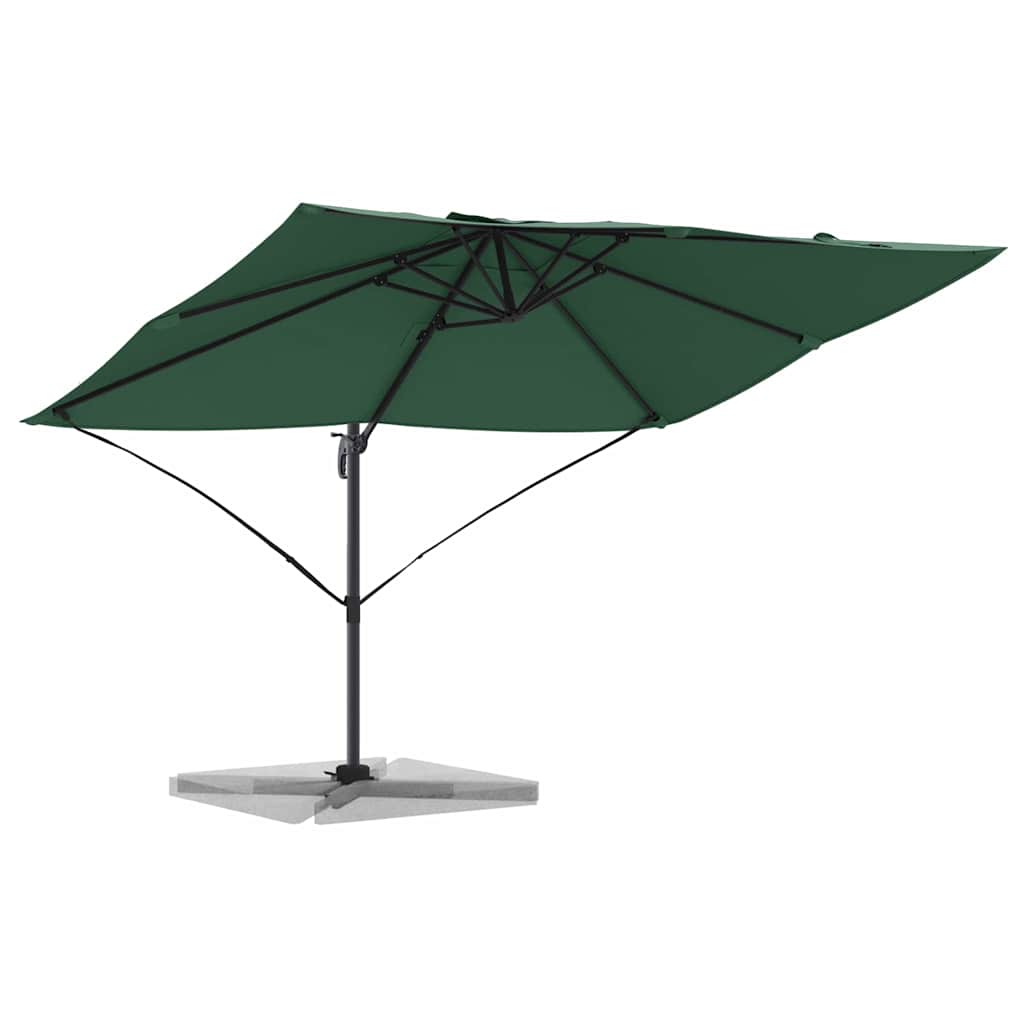 vidaXL Sonnenschirm Grün 351 x 250 x 260 cm Polyester und Aluminium