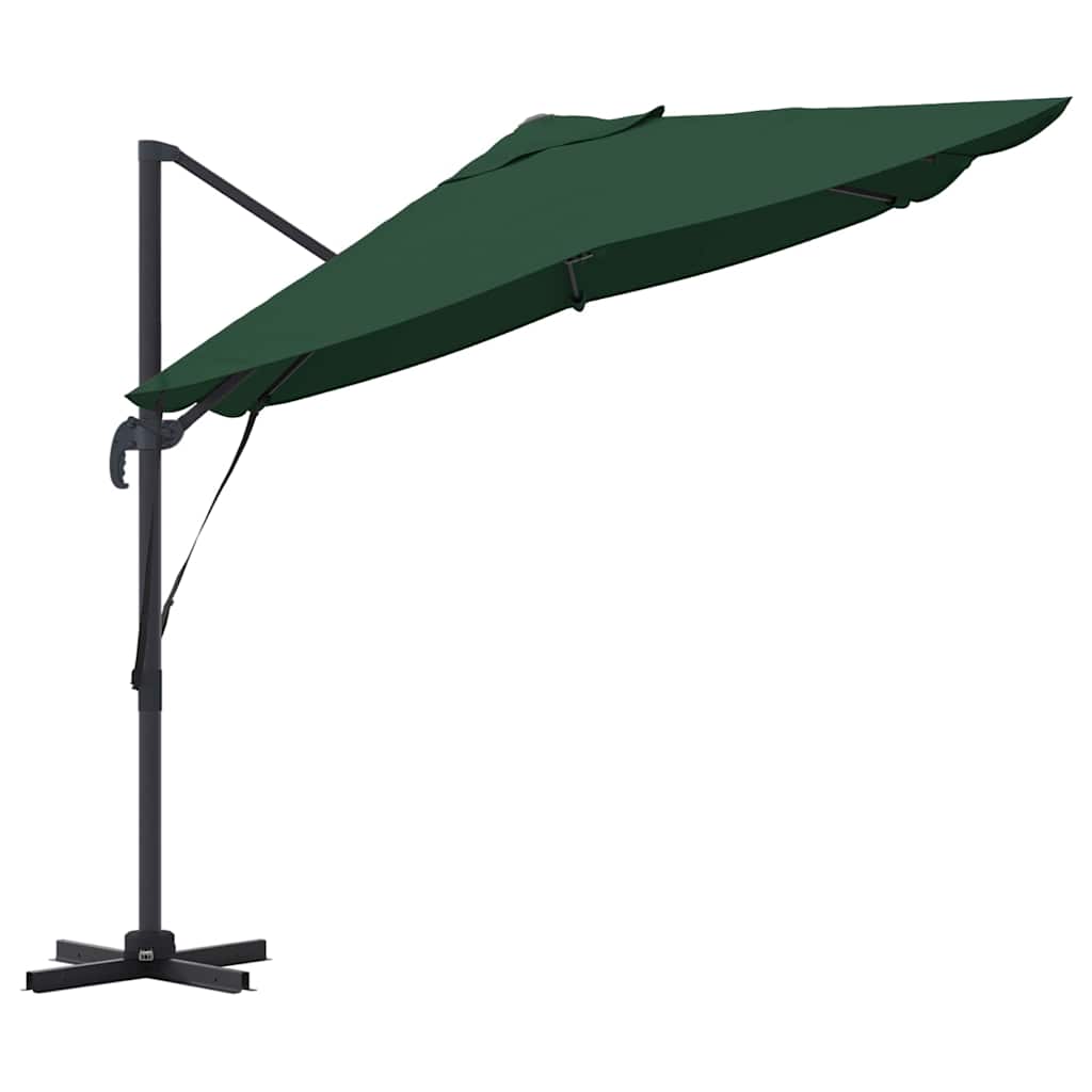 vidaXL Sonnenschirm Grün 351 x 250 x 260 cm Polyester und Aluminium