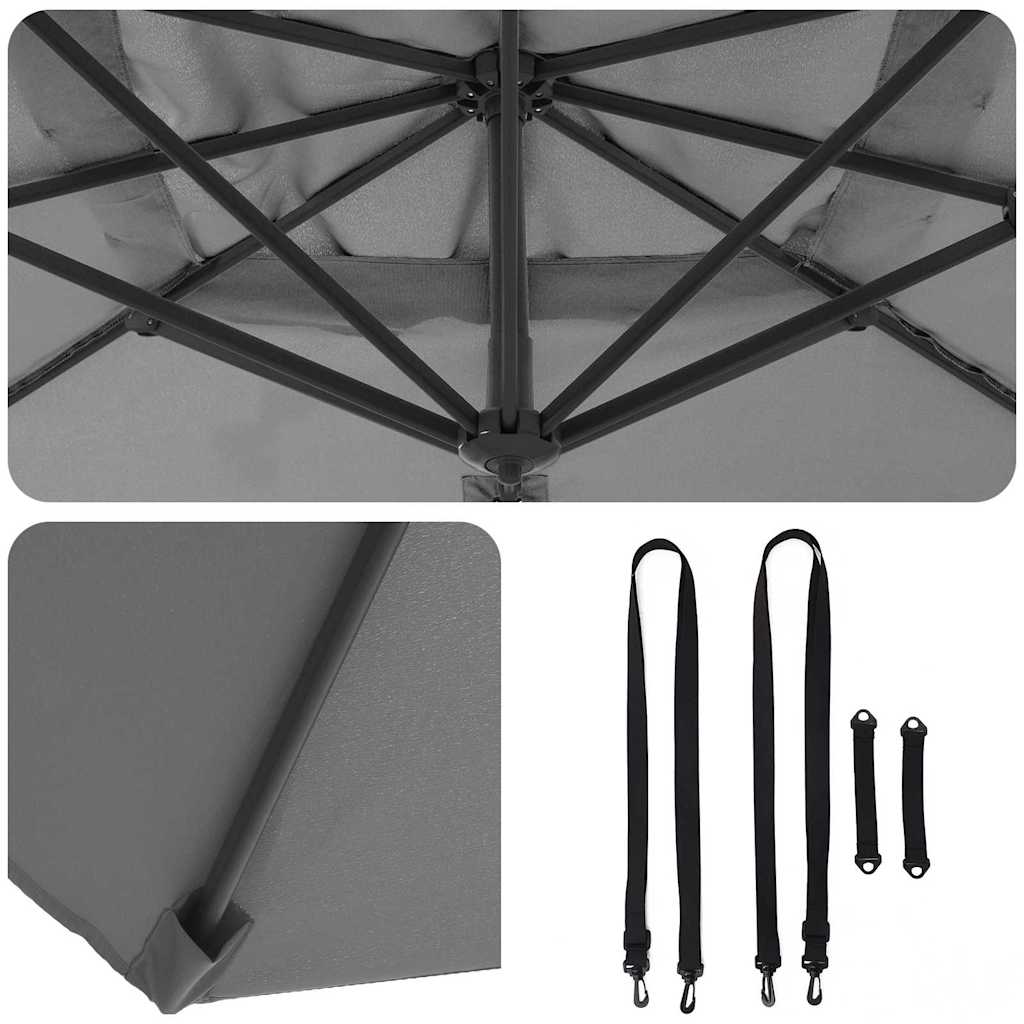 vidaXL Sonnenschirm Anthrazit 351 x 250 x 260 cm