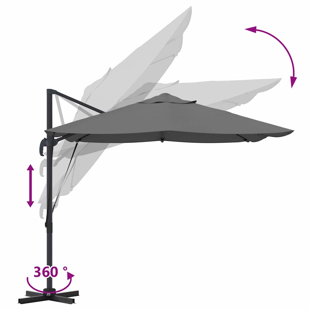 vidaXL Sonnenschirm Anthrazit 351 x 250 x 260 cm