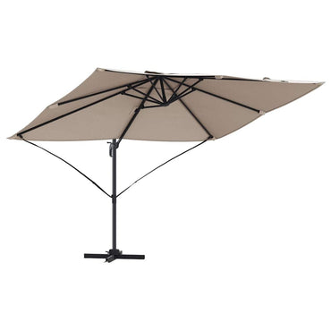 vidaXL Sonnenschirm Taupe 351 x 250 x 260 cm Polyester und Aluminium