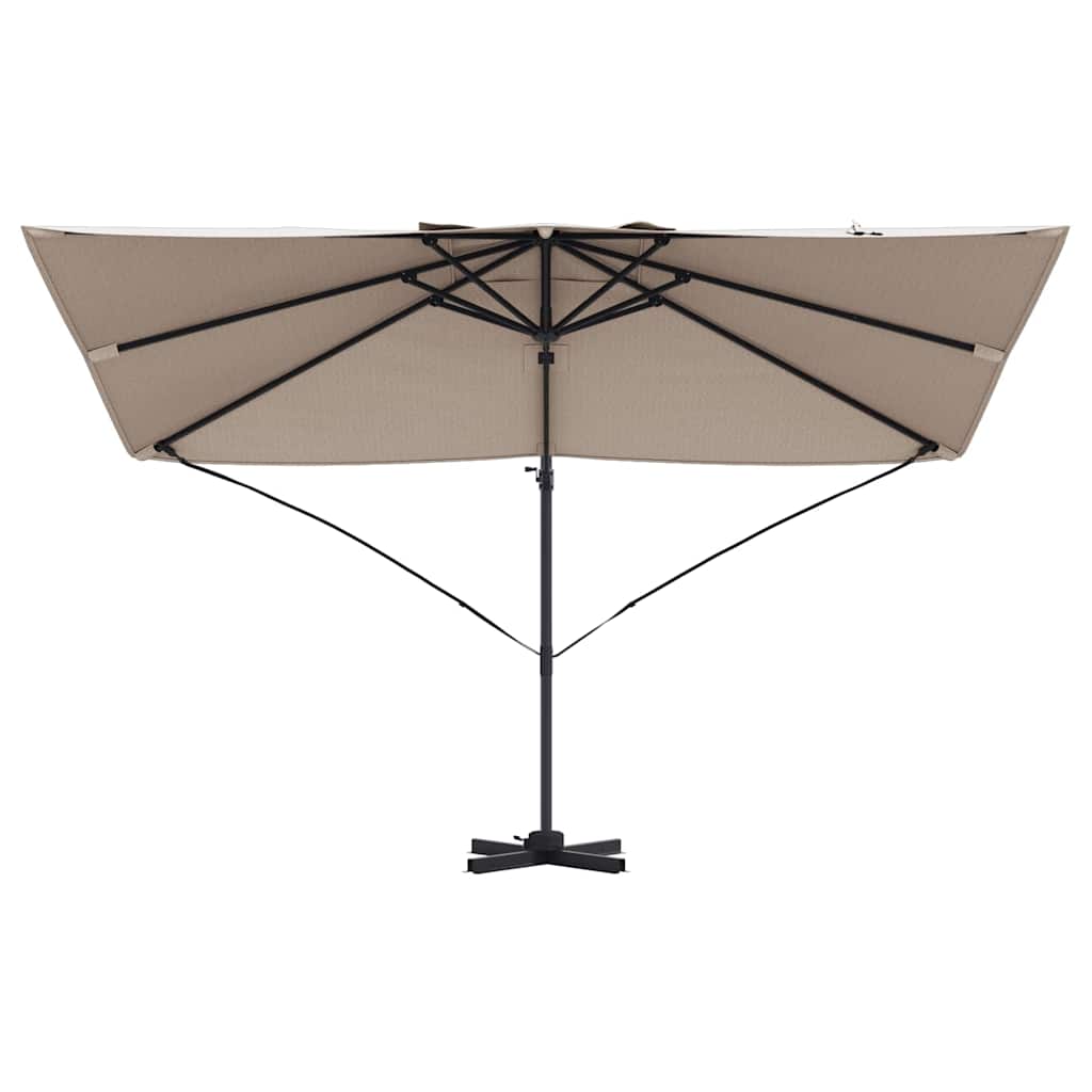 Sonnenschirm Taupe 351 x 250 x 260 cm Polyester und Aluminium