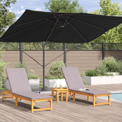 vidaXL Sonnenschirm Schwarz 351 x 250 x 260 cm Polyester und Aluminium