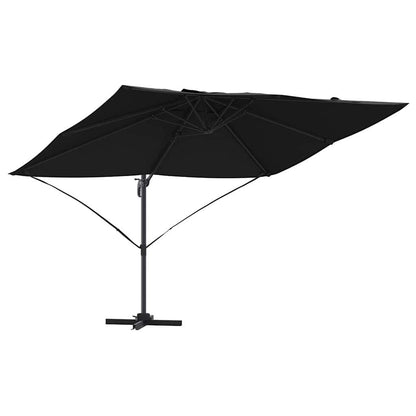 vidaXL Sonnenschirm Schwarz 351 x 250 x 260 cm Polyester und Aluminium