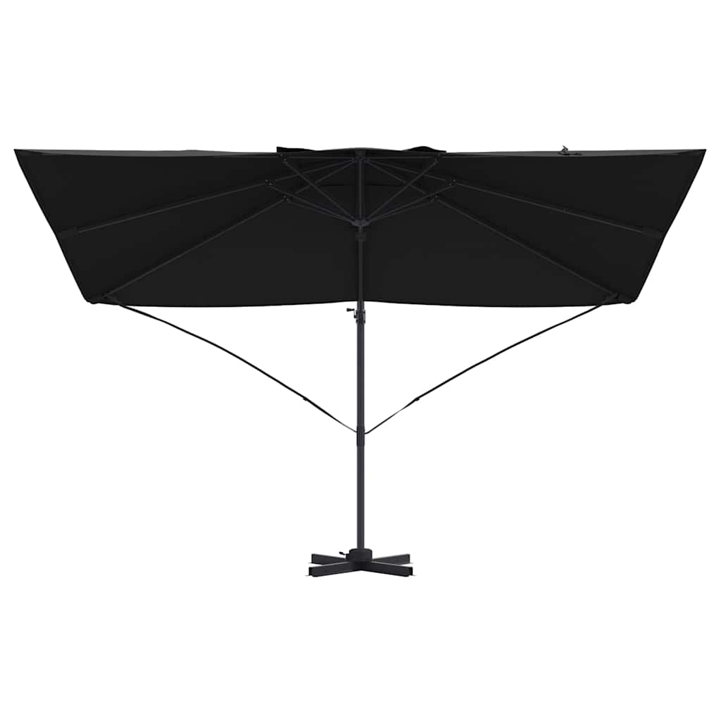 vidaXL Sonnenschirm Schwarz 351 x 250 x 260 cm Polyester und Aluminium