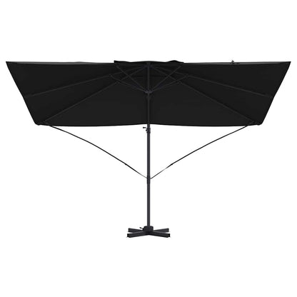 vidaXL Sonnenschirm Schwarz 351 x 250 x 260 cm Polyester und Aluminium