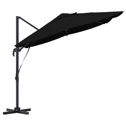 vidaXL Sonnenschirm Schwarz 351 x 250 x 260 cm Polyester und Aluminium