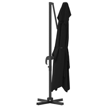 vidaXL Sonnenschirm Schwarz 351 x 250 x 260 cm Polyester und Aluminium