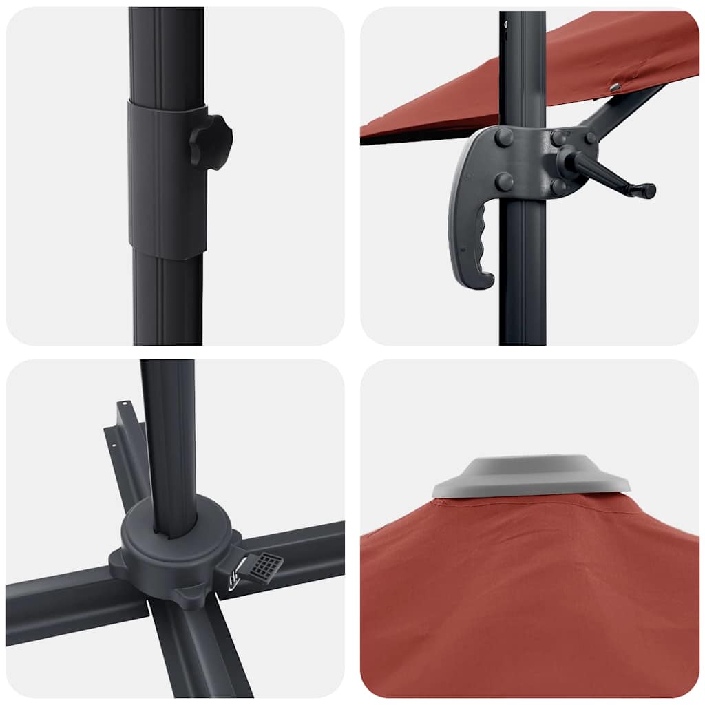 Sonnenschirm Terrakotta 351 x 250 x 260 cm