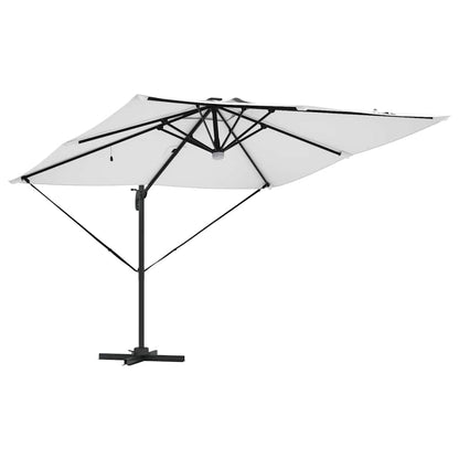vidaXL Roma Parasol Beige 286 x 284 x 270 cm Aluminium und Polyester