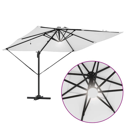 vidaXL Roma Parasol Beige 286 x 284 x 270 cm Aluminium und Polyester