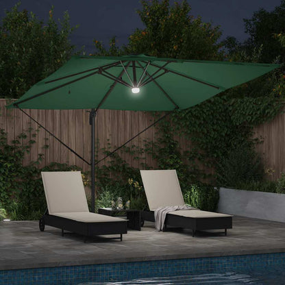 vidaXL Roma Parasol Grün 286 x 284 x 270 cm Aluminium und Polyester