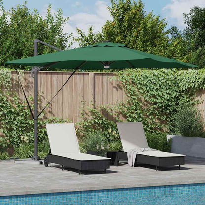 vidaXL Roma Parasol Grün 286 x 284 x 270 cm Aluminium und Polyester
