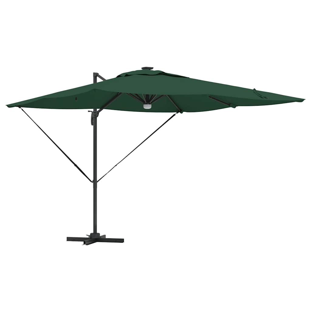 vidaXL Roma Parasol Grün 286 x 284 x 270 cm Aluminium und Polyester