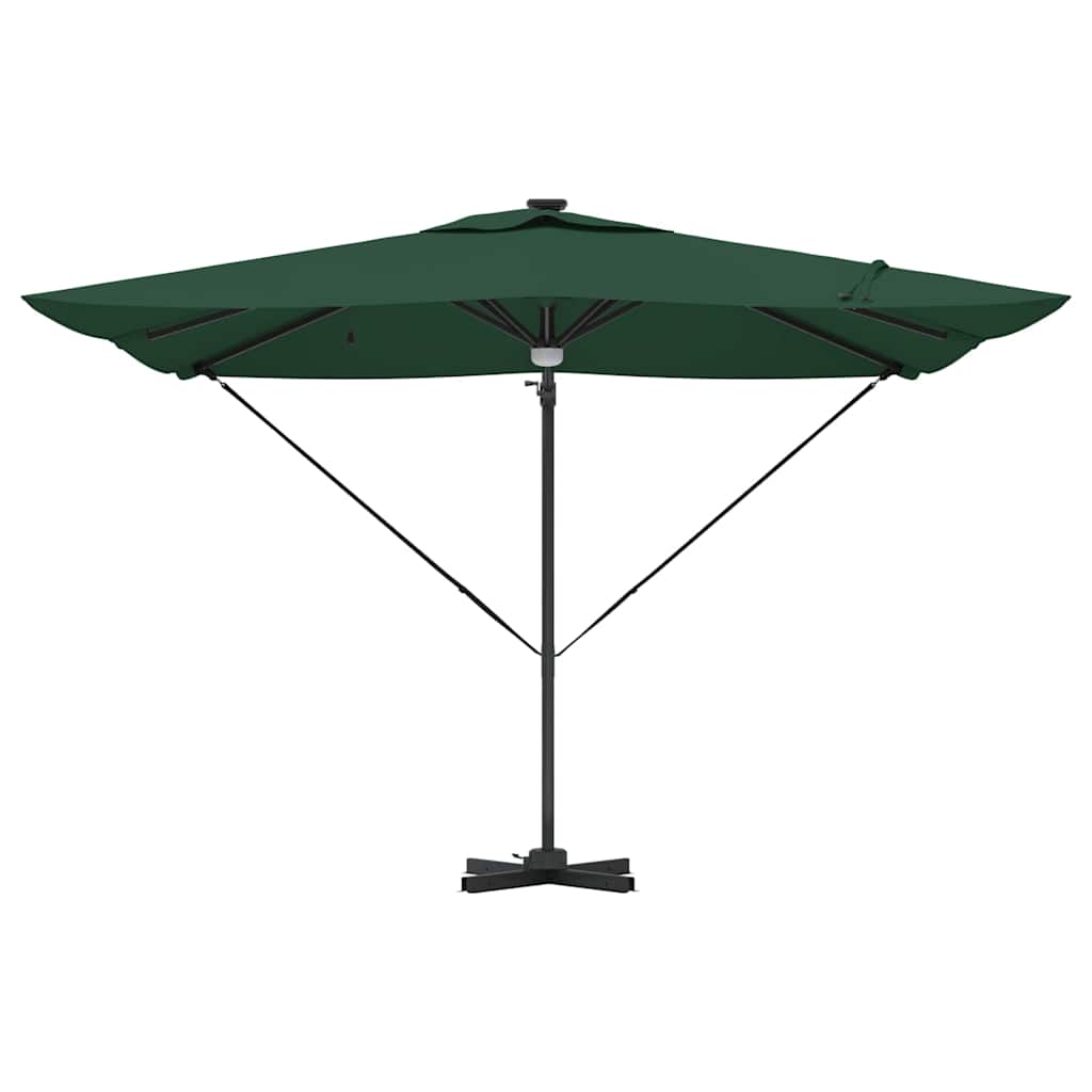 vidaXL Roma Parasol Grün 286 x 284 x 270 cm Aluminium und Polyester