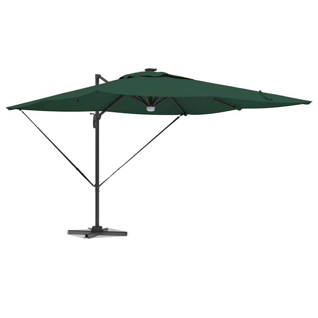 vidaXL Roma Parasol Grün 286 x 284 x 270 cm Aluminium und Polyester