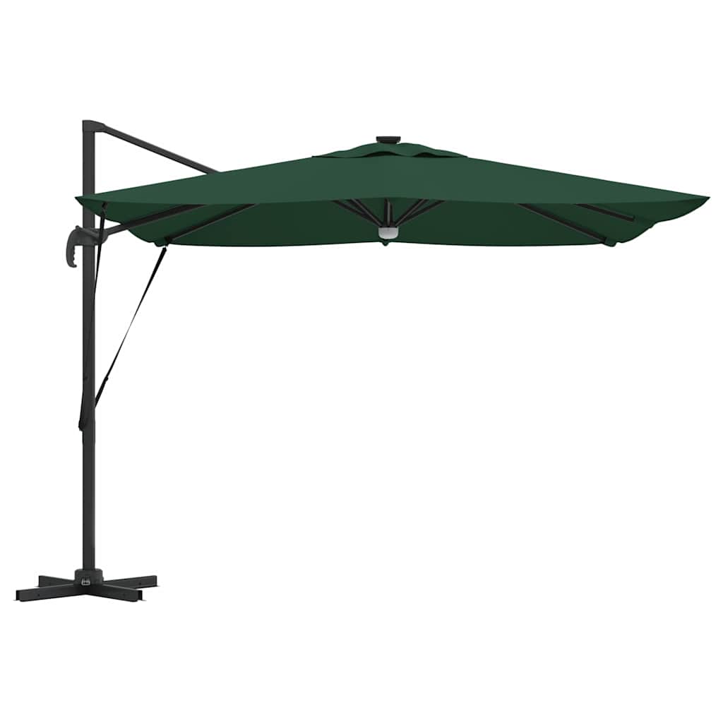 vidaXL Roma Parasol Grün 286 x 284 x 270 cm Aluminium und Polyester