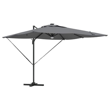 vidaXL Roma Parasol mit LED-Lichtleisten Anthrazit 286 x 284 x 270 cm