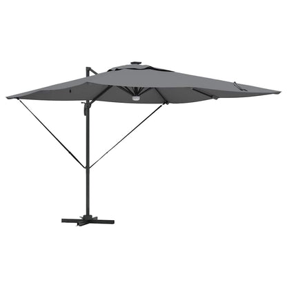 Roma Parasol mit LED-Lichtleisten Anthrazit 286 x 284 x 270 cm