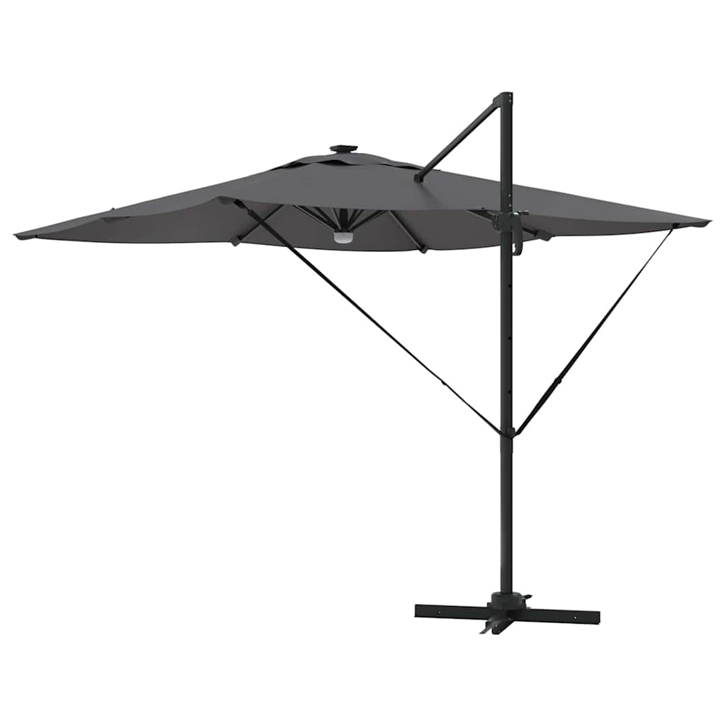 Roma Parasol mit LED-Lichtleisten Anthrazit 286 x 284 x 270 cm