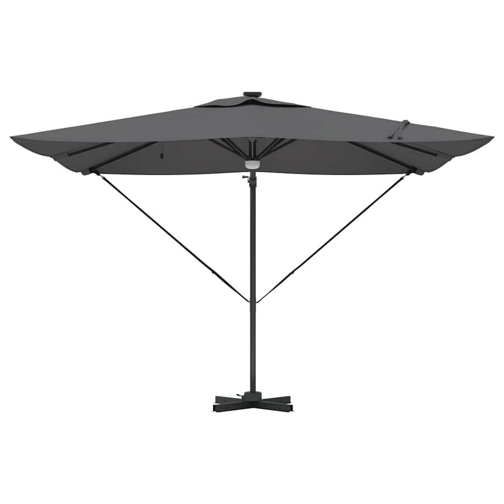 Roma Parasol mit LED-Lichtleisten Anthrazit 286 x 284 x 270 cm