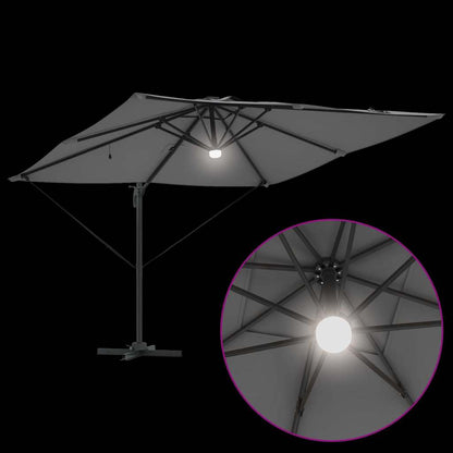 Roma Parasol mit LED-Lichtleisten Anthrazit 286 x 284 x 270 cm