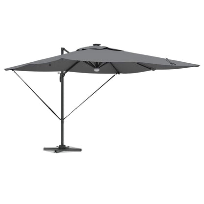 Roma Parasol mit LED-Lichtleisten Anthrazit 286 x 284 x 270 cm