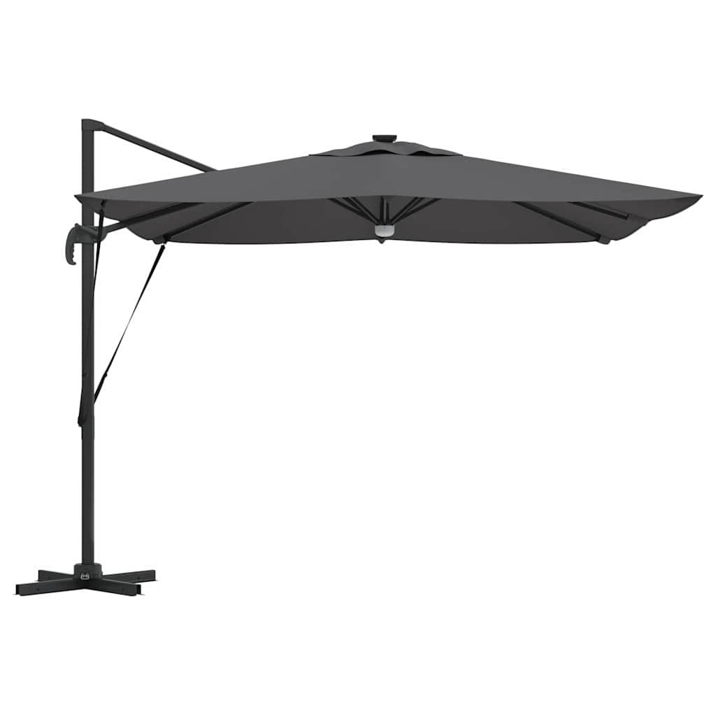 Roma Parasol mit LED-Lichtleisten Anthrazit 286 x 284 x 270 cm