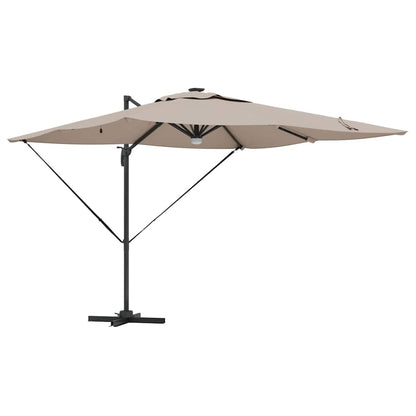 Roma Parasol Taupe 286 x 284 x 270 cm Aluminium und Polyester