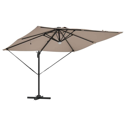 Roma Parasol Taupe 286 x 284 x 270 cm Aluminium und Polyester