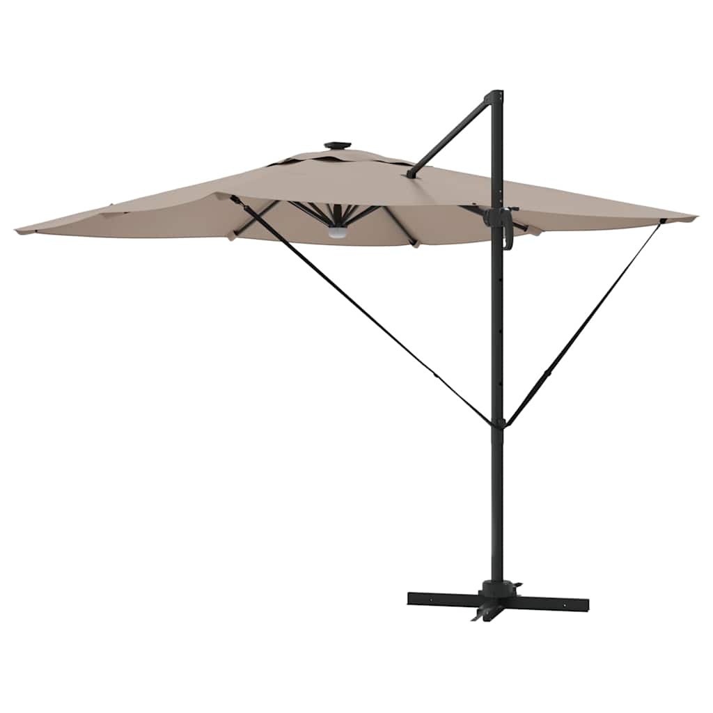 Roma Parasol Taupe 286 x 284 x 270 cm Aluminium und Polyester