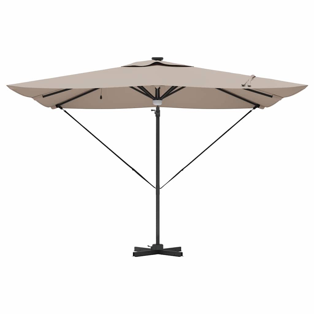 Roma Parasol Taupe 286 x 284 x 270 cm Aluminium und Polyester