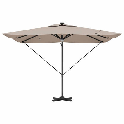 Roma Parasol Taupe 286 x 284 x 270 cm Aluminium und Polyester