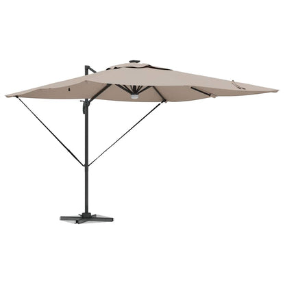 Roma Parasol Taupe 286 x 284 x 270 cm Aluminium und Polyester