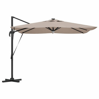 Roma Parasol Taupe 286 x 284 x 270 cm Aluminium und Polyester