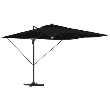 vidaXL Roma Parasol Schwarz 286 x 284 x 270 cm Aluminium und Polyester