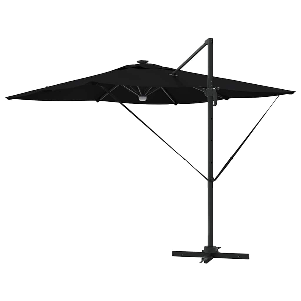 Roma Parasol Schwarz 286 x 284 x 270 cm Aluminium und Polyester