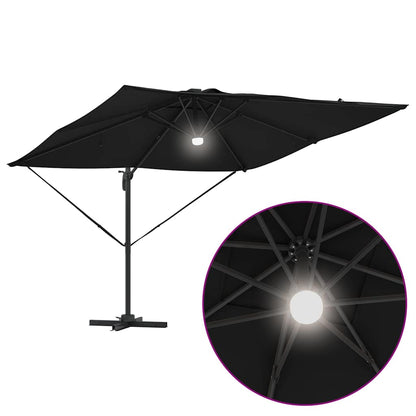 vidaXL Roma Parasol Schwarz 286 x 284 x 270 cm Aluminium und Polyester