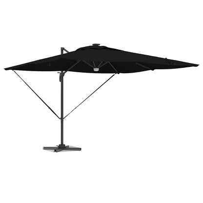 Roma Parasol Schwarz 286 x 284 x 270 cm Aluminium und Polyester