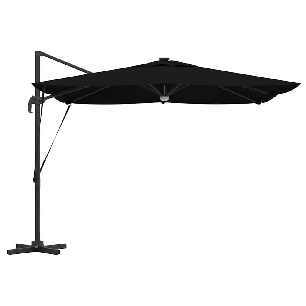 Roma Parasol Schwarz 286 x 284 x 270 cm Aluminium und Polyester