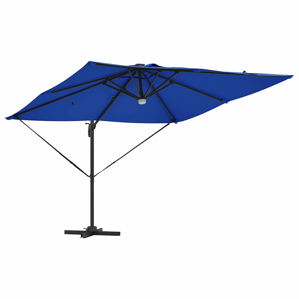 vidaXL Roma Parasol Blau 286 x 284 x 270 cm Aluminium und Polyester