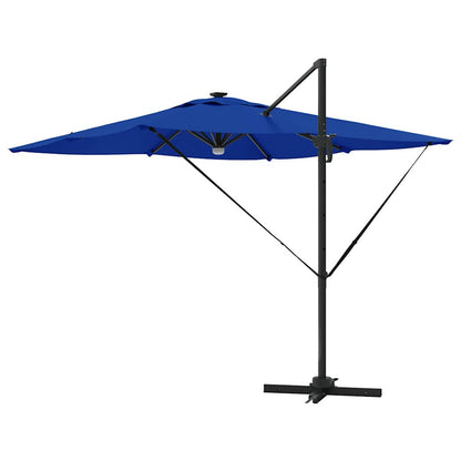 vidaXL Roma Parasol Blau 286 x 284 x 270 cm Aluminium und Polyester