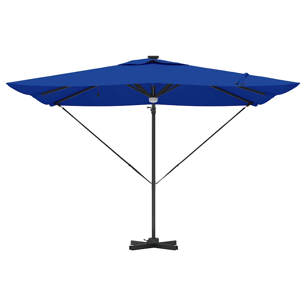 vidaXL Roma Parasol Blau 286 x 284 x 270 cm Aluminium und Polyester
