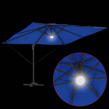 vidaXL Roma Parasol Blau 286 x 284 x 270 cm Aluminium und Polyester