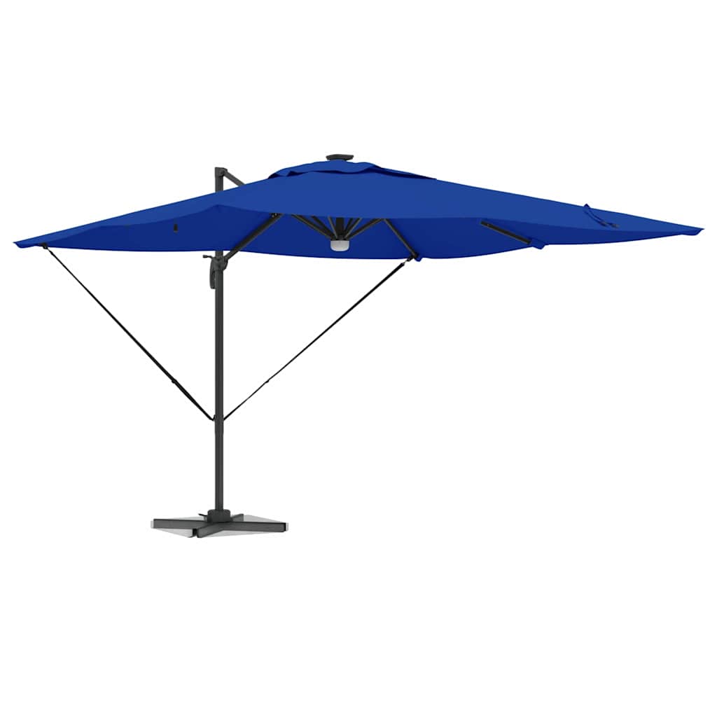 vidaXL Roma Parasol Blau 286 x 284 x 270 cm Aluminium und Polyester